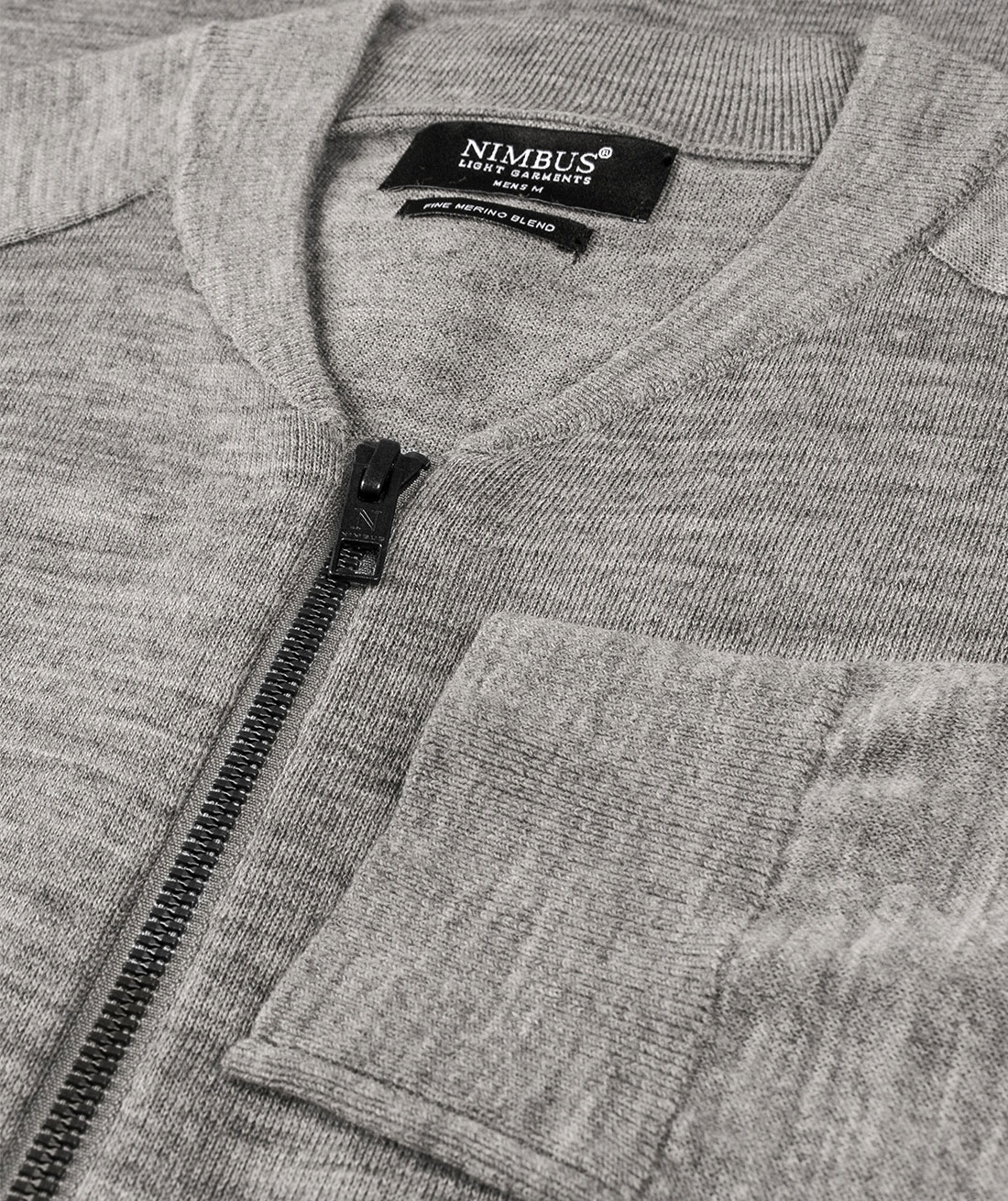 Nimbus Phoenix stickad cardigan med merinoull, Gr&aring; melange, large image number 3