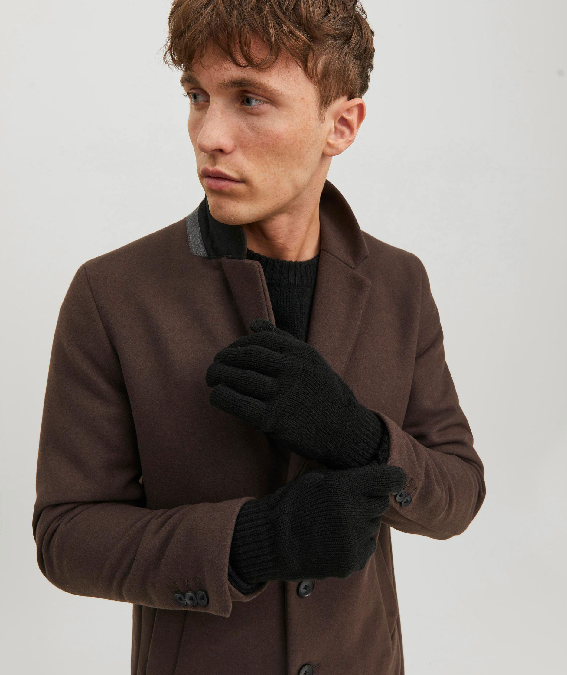 Jack & Jones JACBARRY knitted gloves, Black, Black, large image number 1