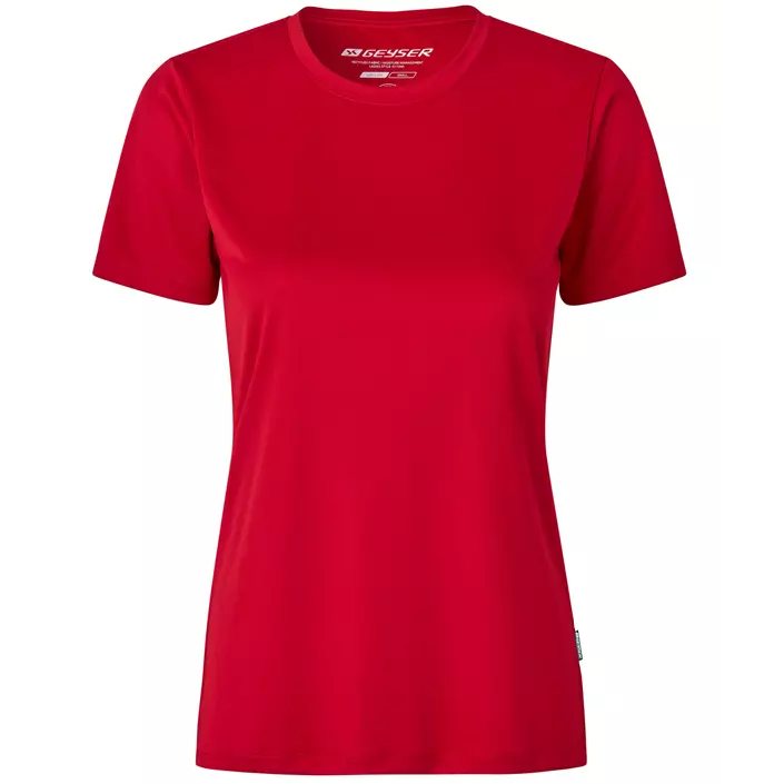GEYSER Essential interlock dame T-shirt, Rød, large image number 0