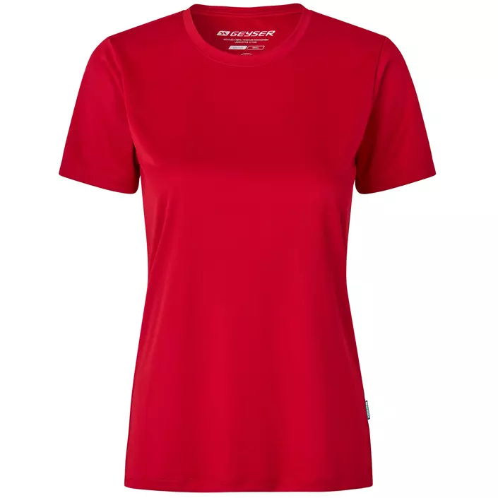 GEYSER Essential interlock dame T-skjorte, Rød, large image number 0