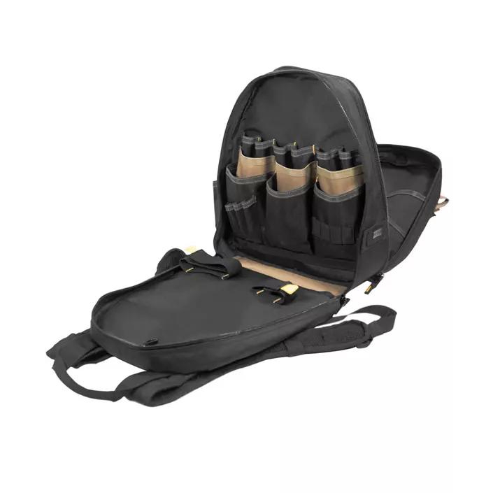 CLC Work Gear 1134 Deluxe tool backpack, Black/Brown, Black/Brown, large image number 2