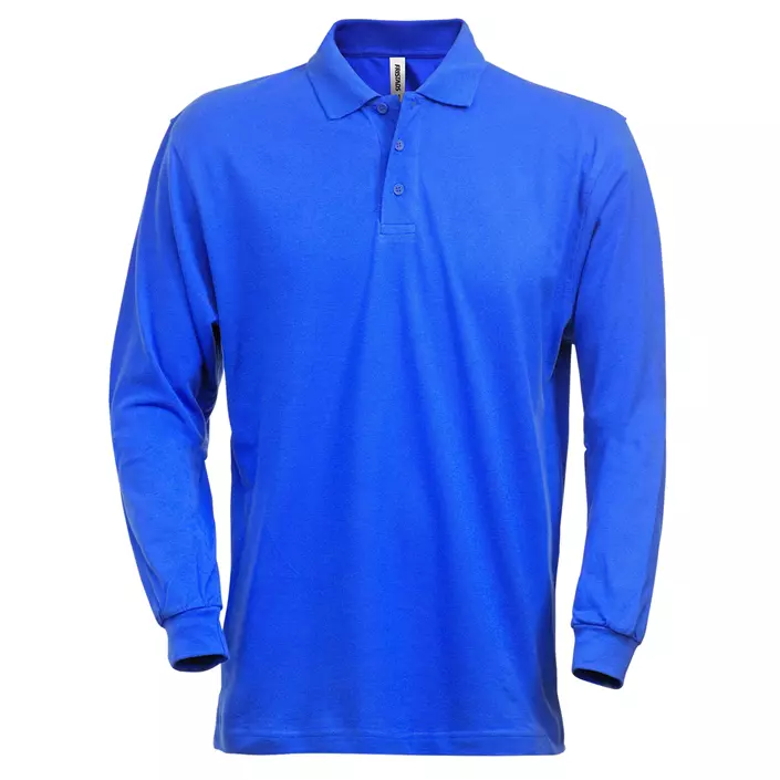 Fristads Acode long-sleeved polo T-shirt, Royal Blue, large image number 0