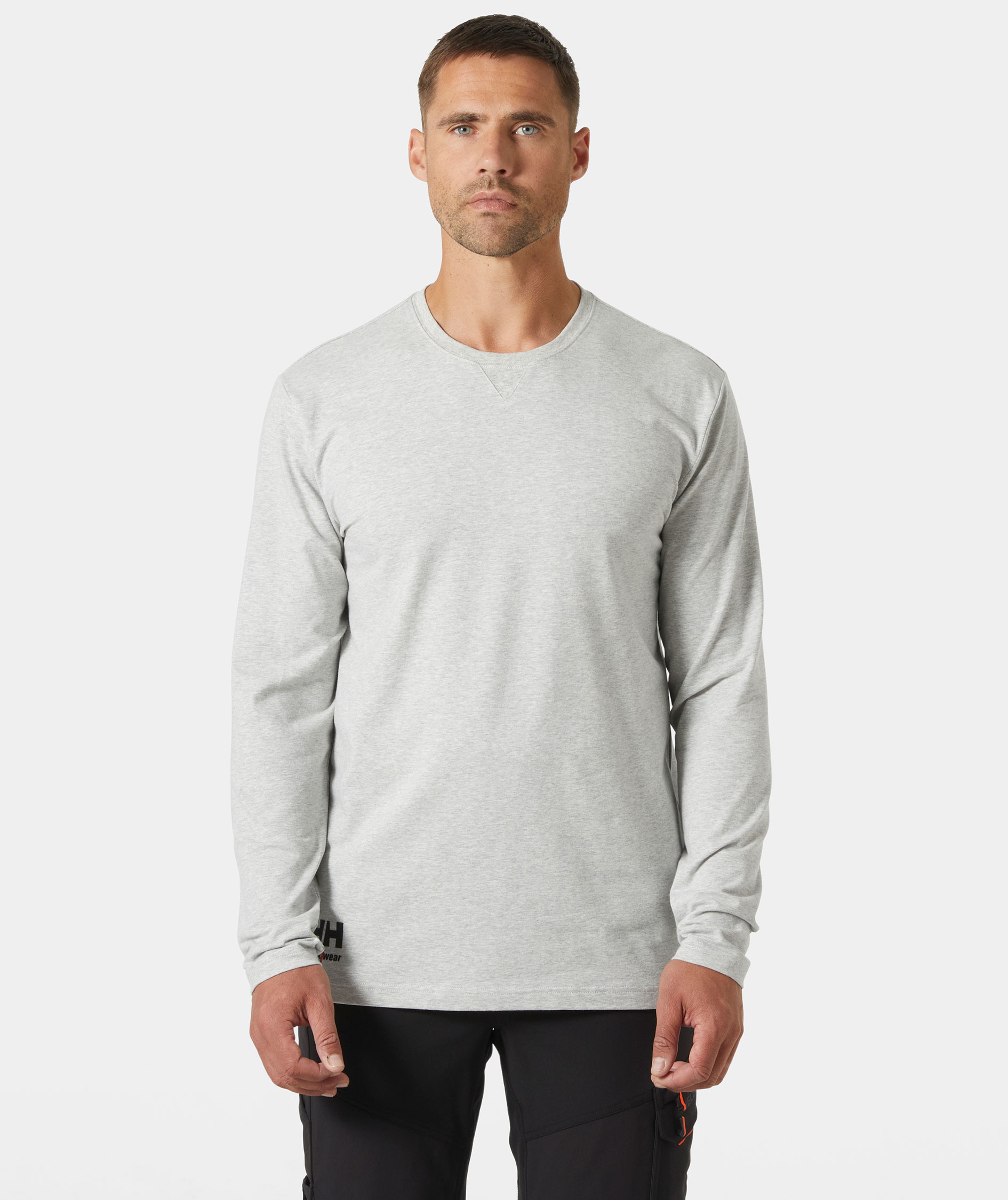 Helly Hansen Kensington lang&aelig;rmet T-shirt, Grey melange , large image number 1
