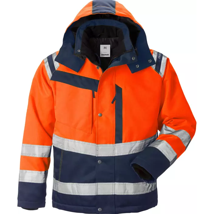 Fristads winter jacket 4043, Hi-vis Orange/Marine, large image number 0