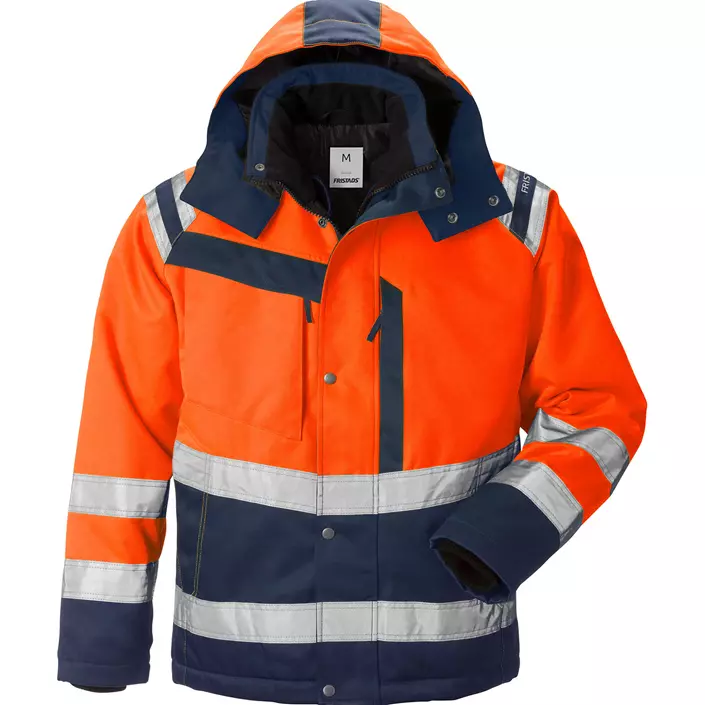 Fristads winter jacket 4043, Hi-vis Orange/Marine, large image number 0