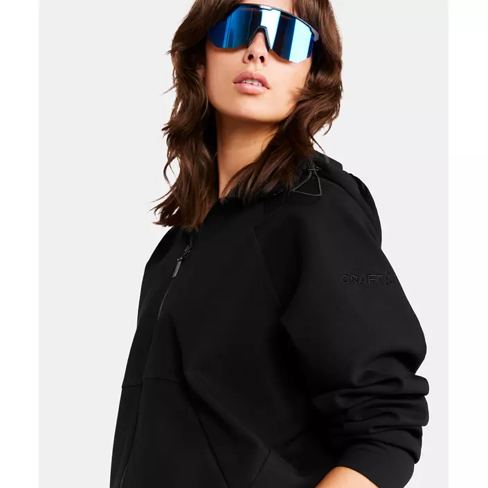 Craft ADV Join dame hættetrøje med lynlås, Black, large image number 5