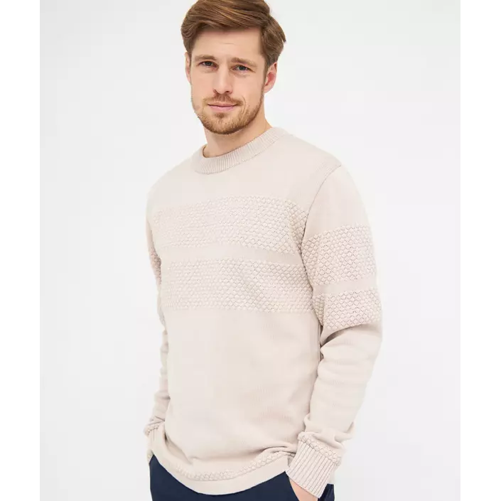 Clipper Aarhus knitted pullover, Light sand, large image number 1
