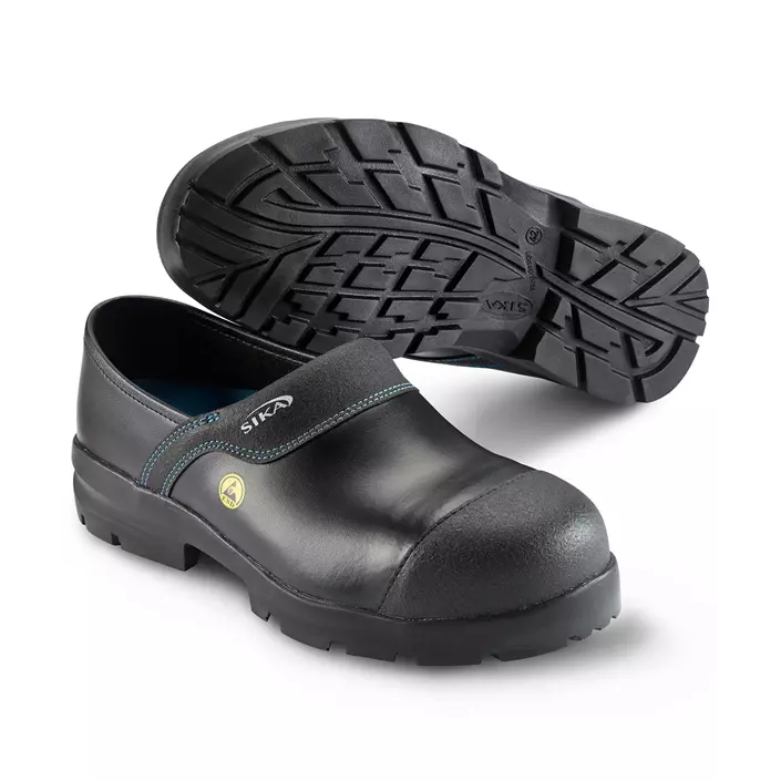 Sika Flex Light safety clogs with heel cover S3, Black, large image number 0