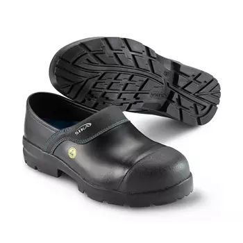 Sika Flex Light safety clogs with heel cover S3, Black