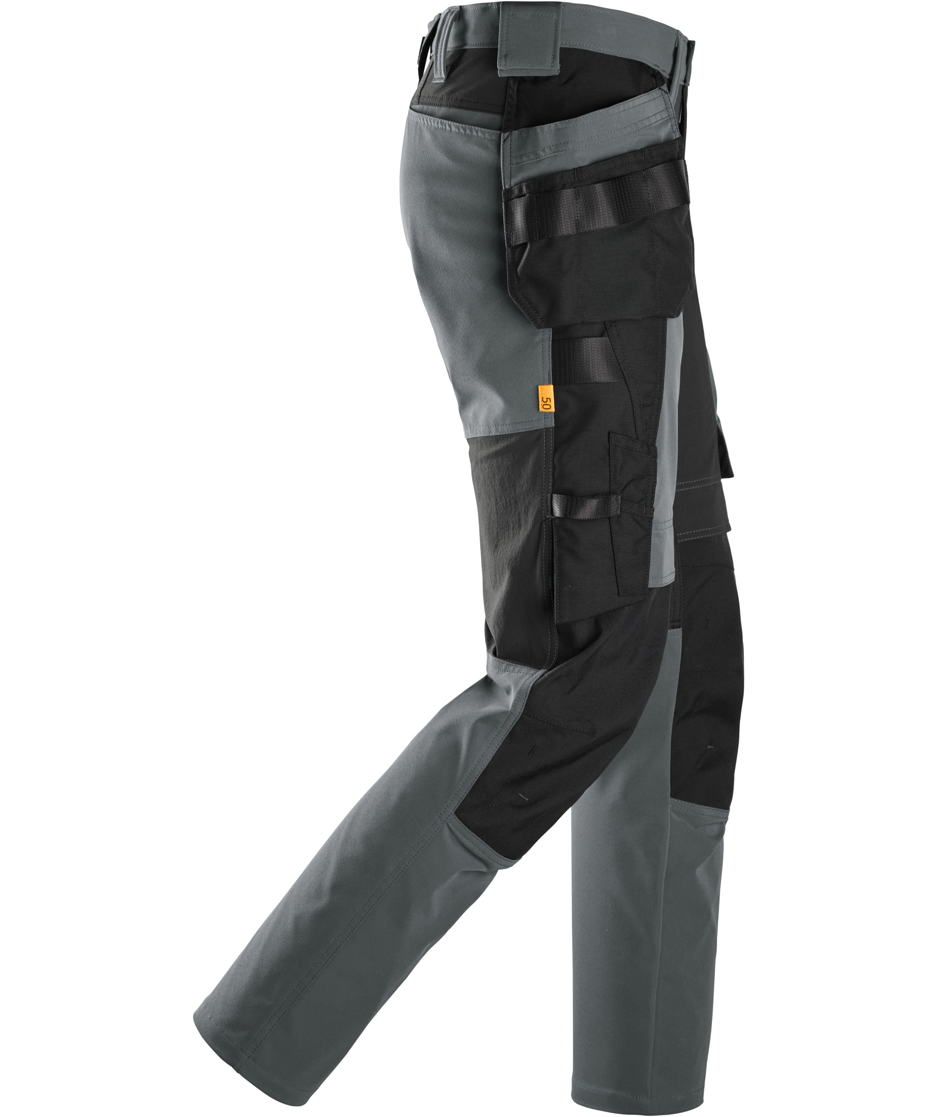 Snickers AllroundWork h&aring;ndverksbukse 6218 full stretch, Steel Grey/Black, large image number 2