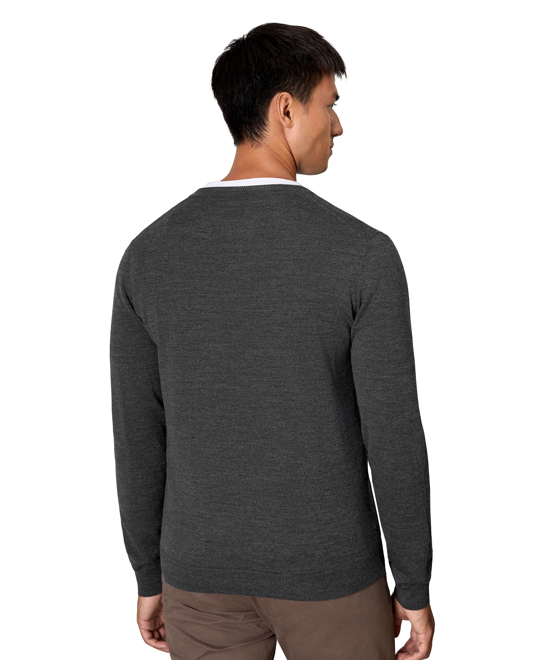 Seven Seas knitted pullover with wool, Dark Grey Melange, large image number 5