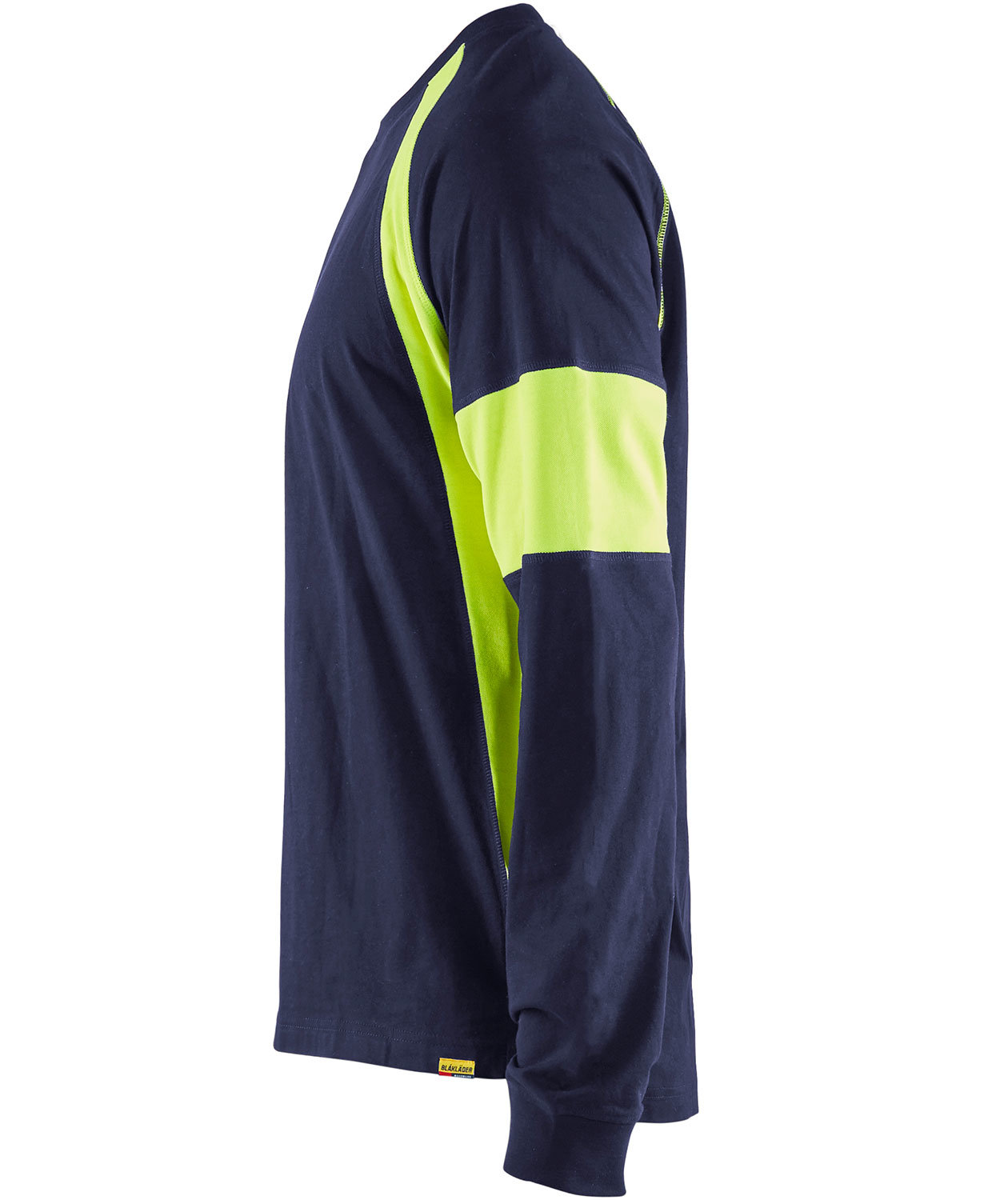 Bl&aring;kl&auml;der long-sleeved T-shirt, Marine/Hi-Vis yellow, large image number 2