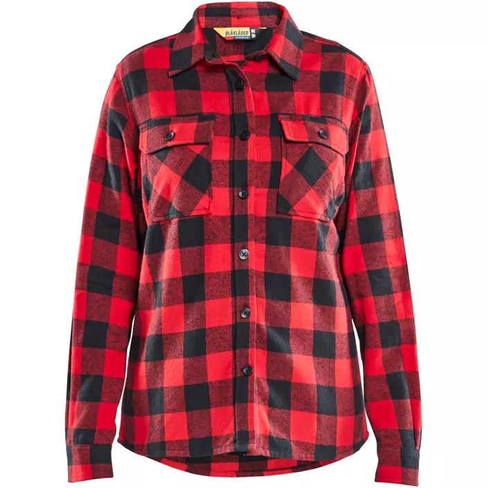 Blåkläder Striker flanellskjorta dam, Röd/Svart, large image number 0