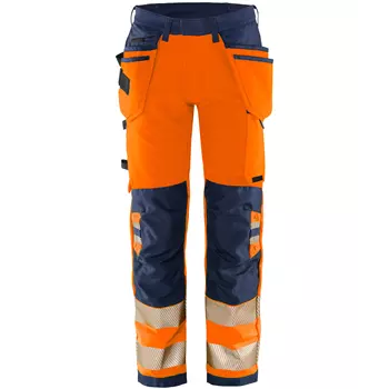 Fristads Green craftsman trousers 2644 GSTP full stretch, Hi-Vis Orange/Navy
