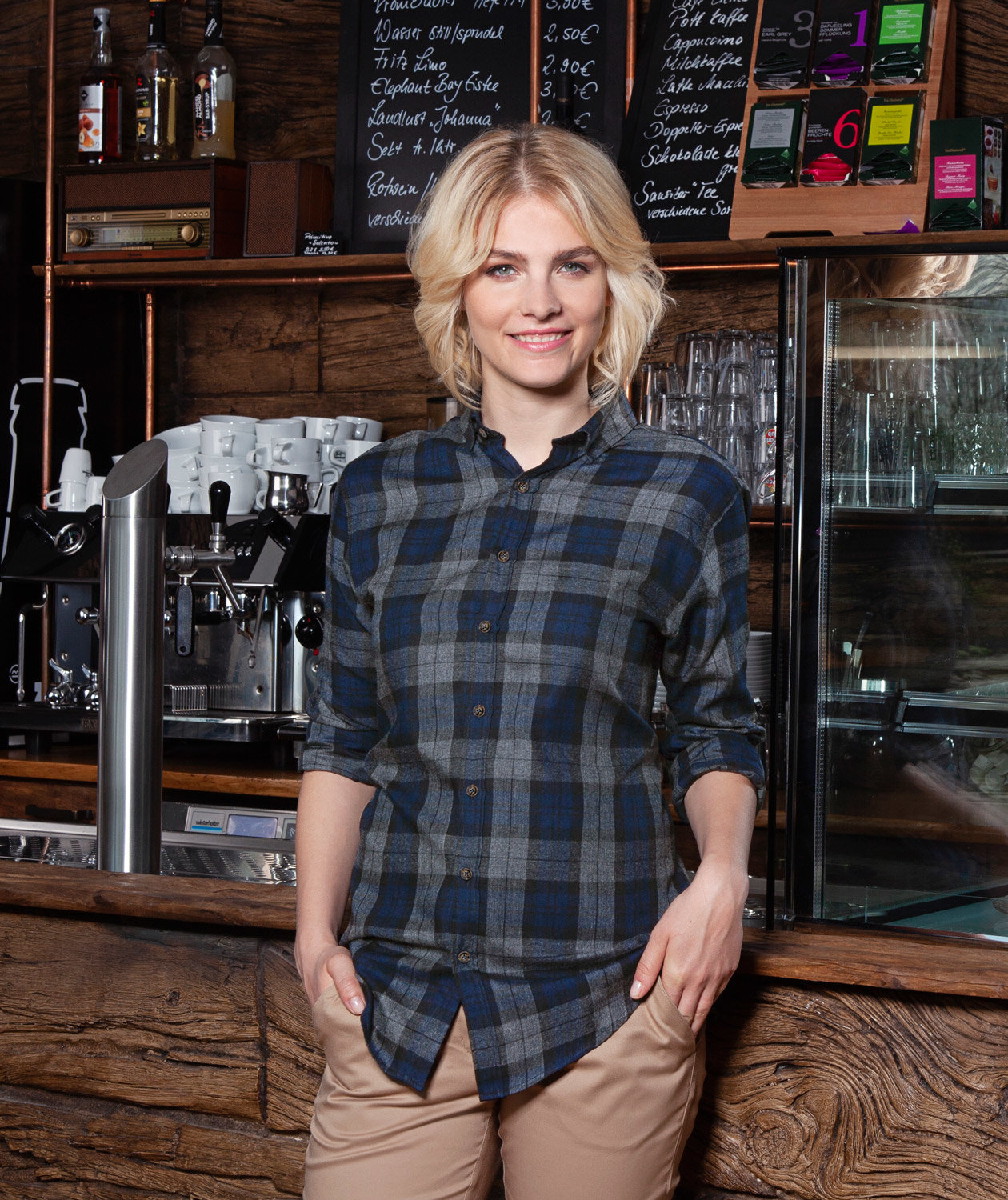 Karlowsky Origin Urban-Style Slim fit women's blouse, Navy