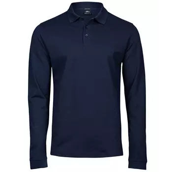 Tee Jays Luxury stretch long-sleeved polo shirt, Navy