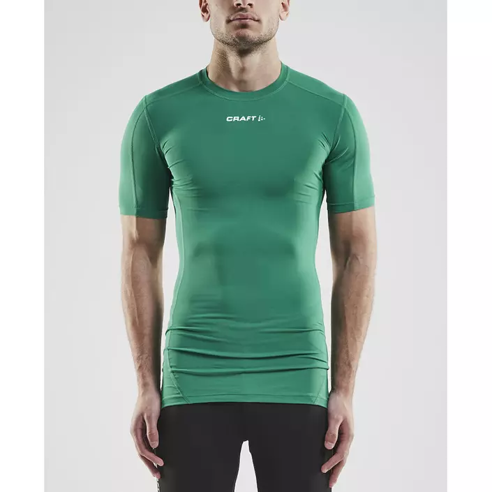 Craft Pro Control kompresjons T-skjorte, Team green, large image number 1