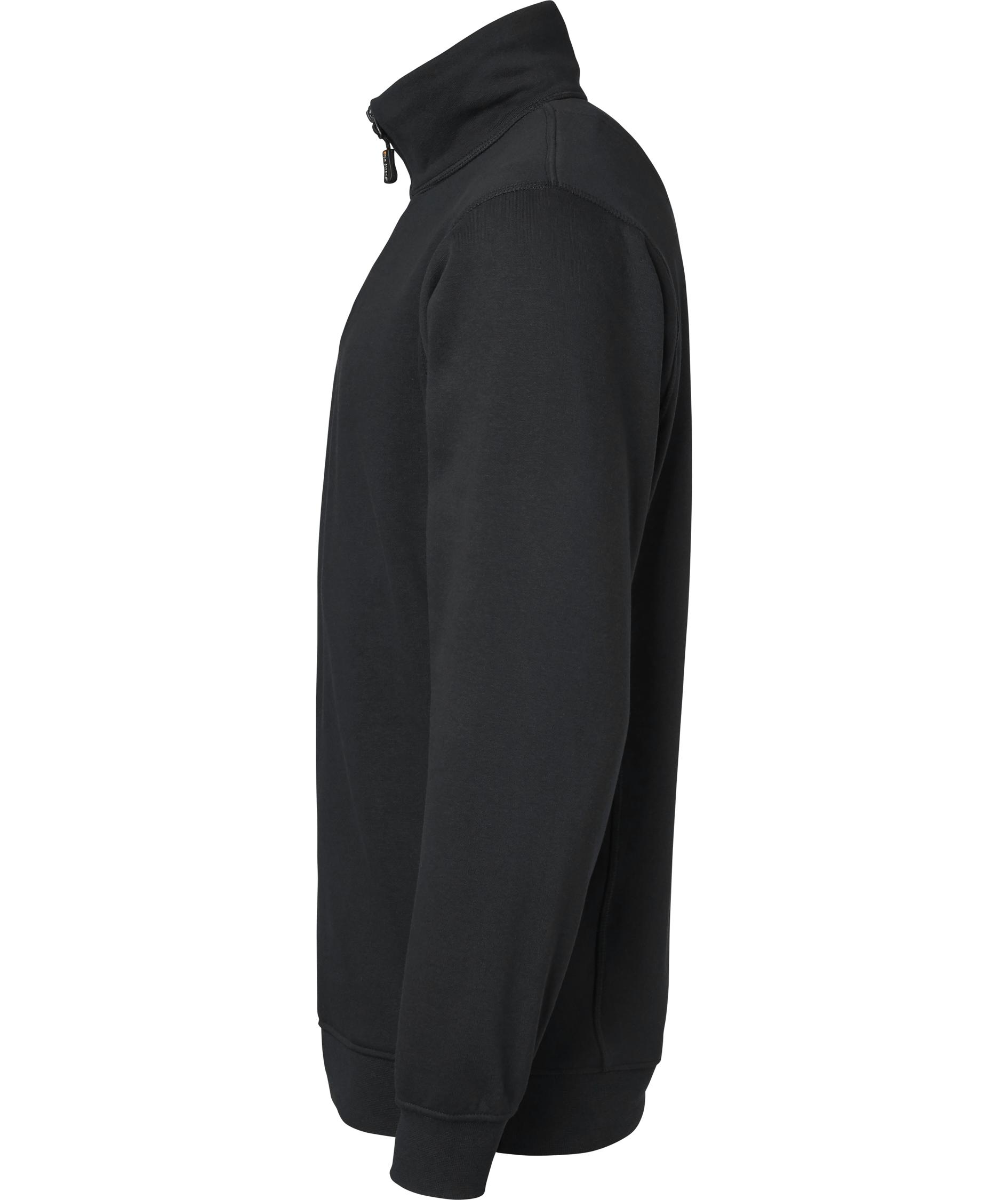 Top Swede sweatshirt with short zipper 149, Black, large image number 3