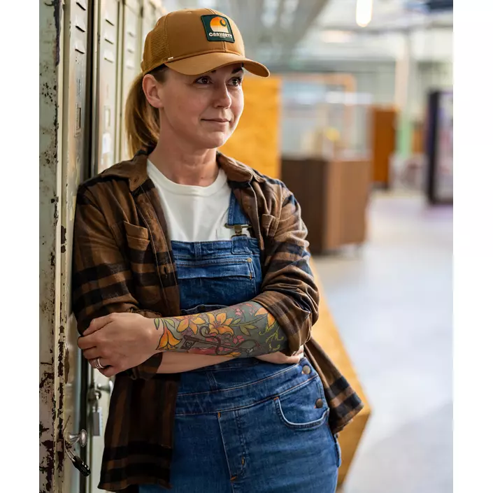 Carhartt flannel dameskjorte, Carhartt Brown Heather, large image number 1