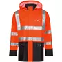 Lyngsøe PU/PVC rain jacket, Hi-Vis red/marine