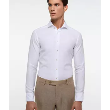Eterna Soft Tailoring Twill Slim fit skjorte, White 