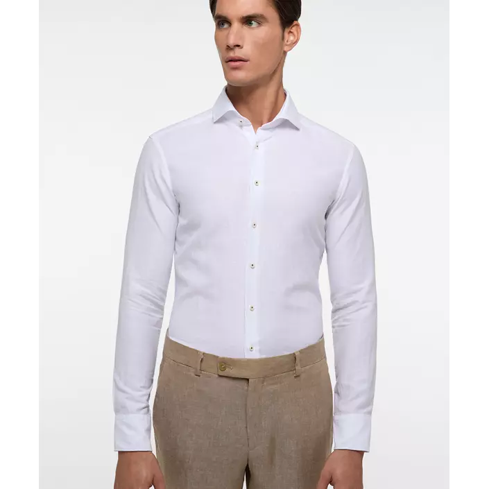 Eterna Soft Tailoring Twill Slim fit skjorte, White , large image number 1