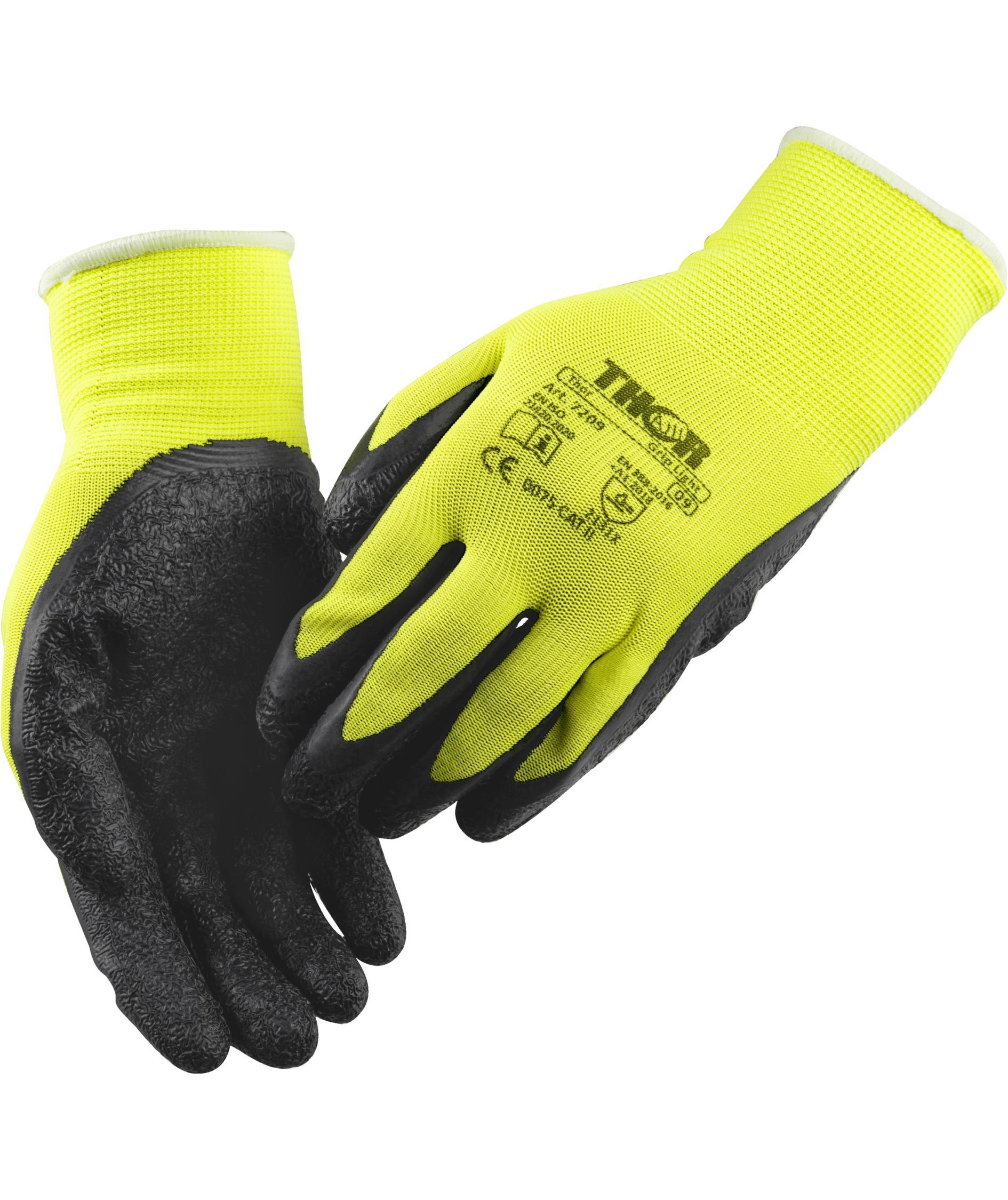Thor 7209 Grip light HI-VIZ arbetshandskar, Varsel Gul