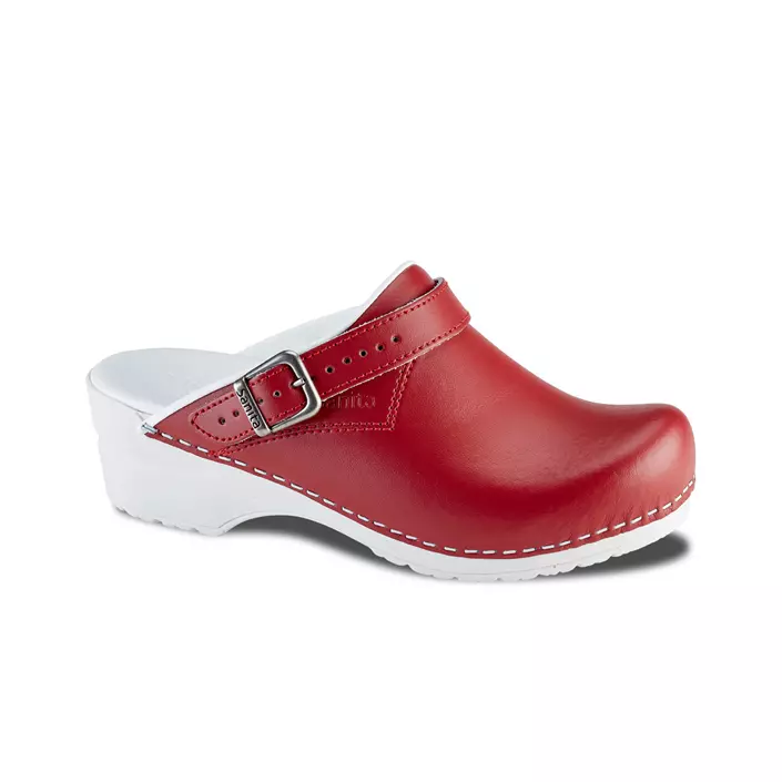 Sanita Pastel women's clogs with heel strap, Red, large image number 0