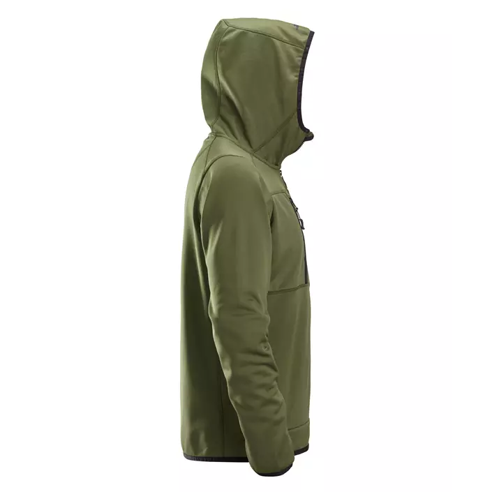 Snickers AllroundWork fleece hoodie 8058, Khaki green, large image number 2