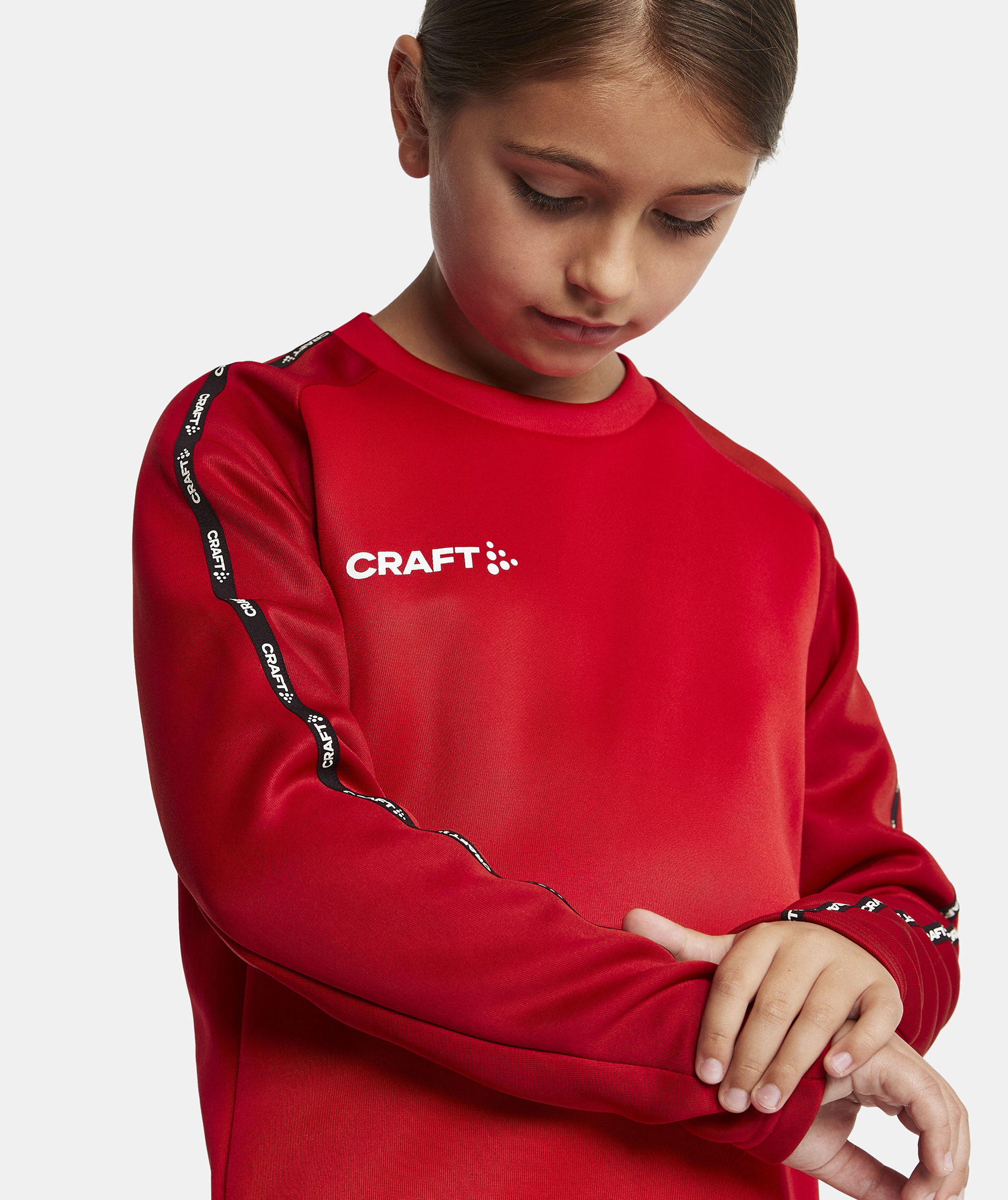 Craft Squad 2.0 treningsgenser for barn, Bright Red-Express, large image number 4