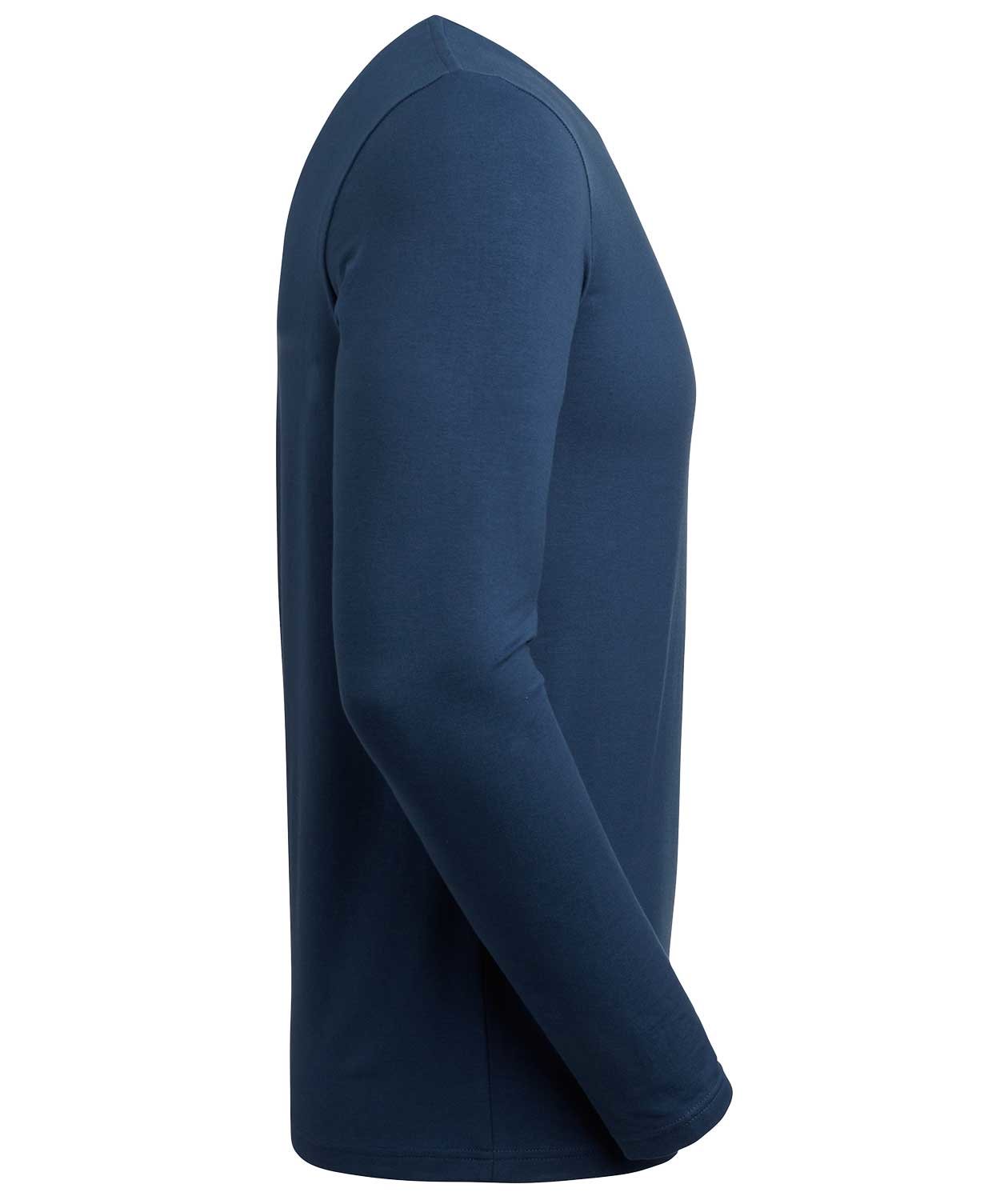 South West Leo &oslash;kologisk lang&aelig;rmet T-shirt, Indigobl&aring;, large image number 2