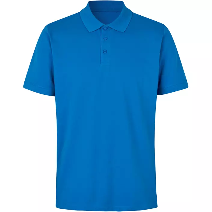ID økologisk polo T-shirt, Azur, large image number 0