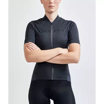 Craft Essence women's light short-sleeved bike jersey, Asphlt/black