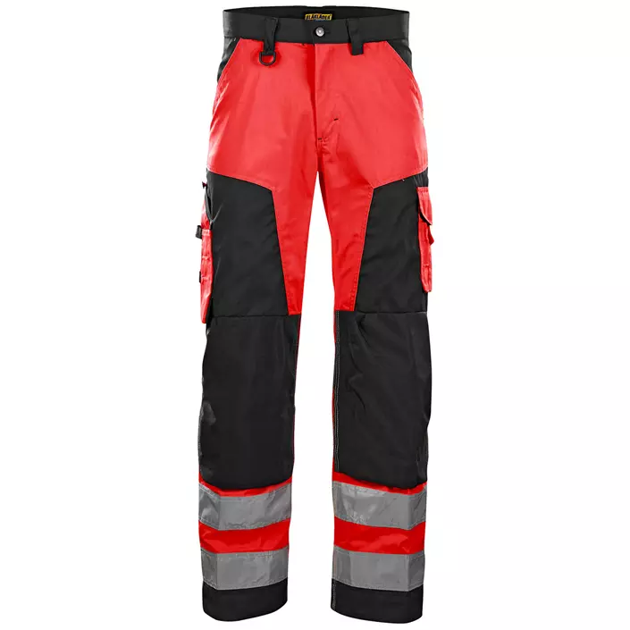 Blåkläder work trousers, Hi-vis Red/Black, large image number 0