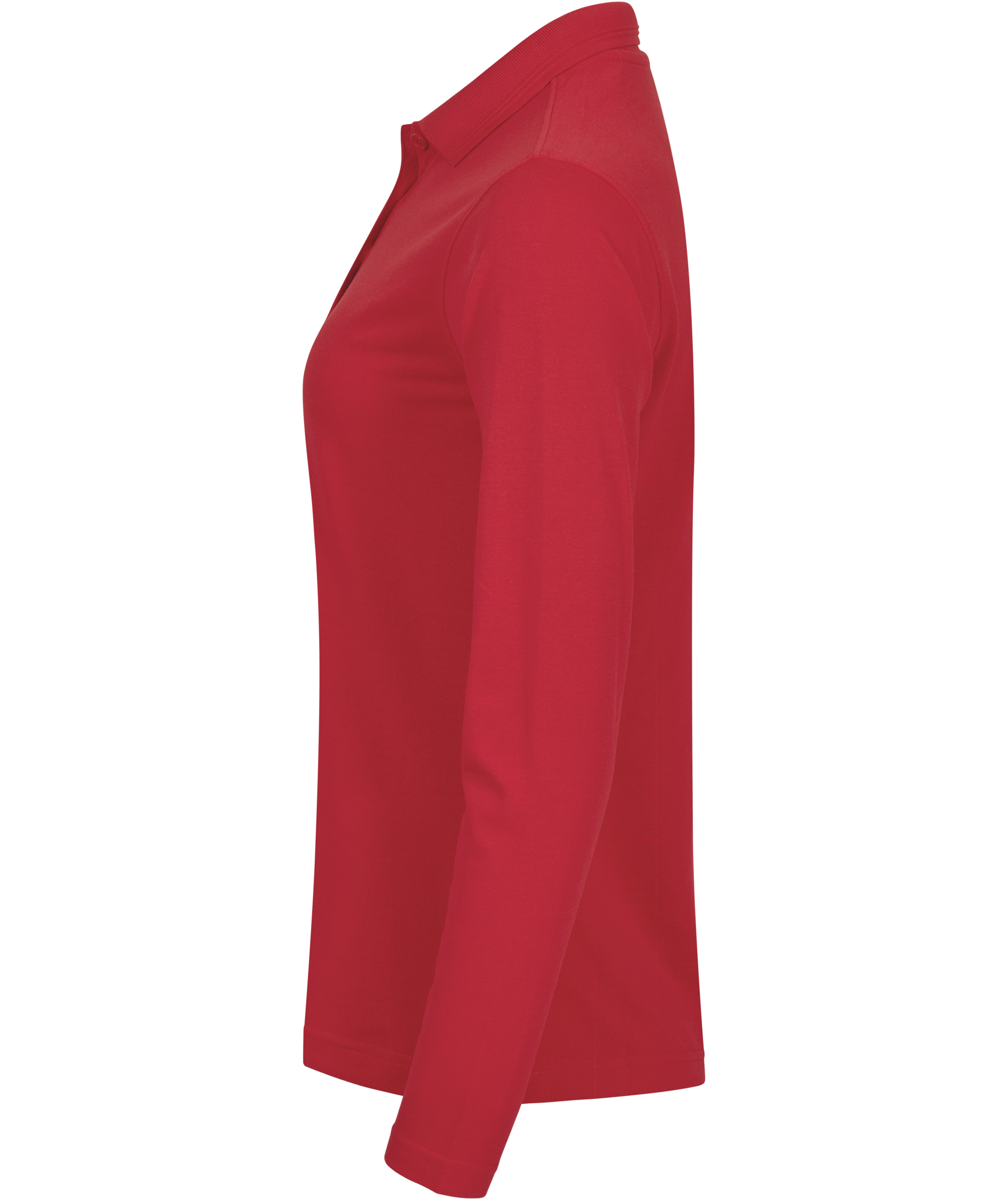 Clique Manhatten lang&aelig;rmet  dame polo T-shirt, R&oslash;d, large image number 3