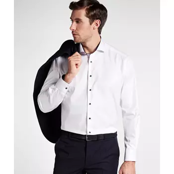 Eterna Cover Comfort fit skjorte med kontrast, White 