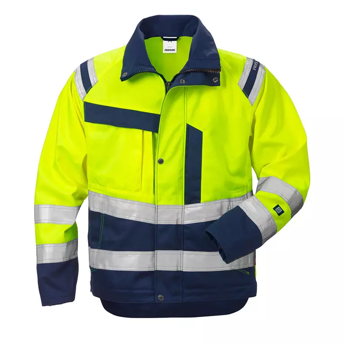Fristads arbetsjacka dam 4129, Varsel gul/marinblå, large image number 0