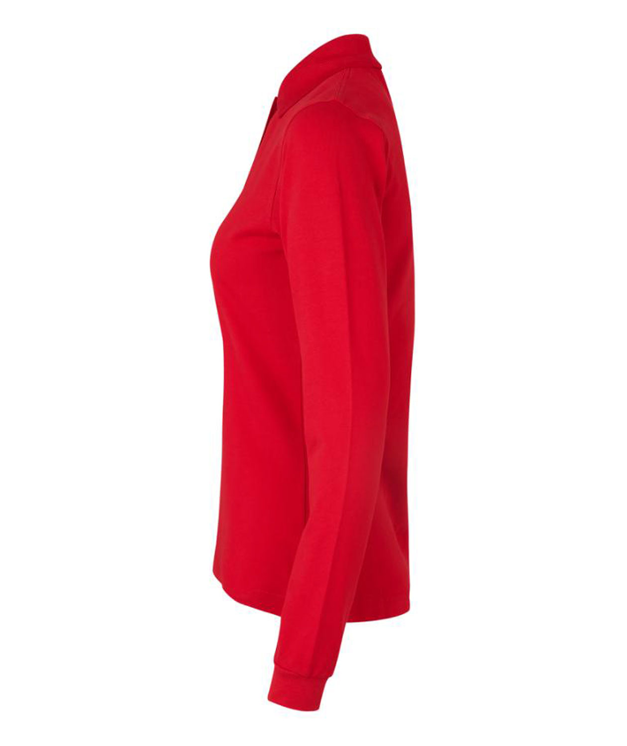 ID lang&aelig;rmet dame Polo T-shirt med stretch, R&oslash;d, large image number 1