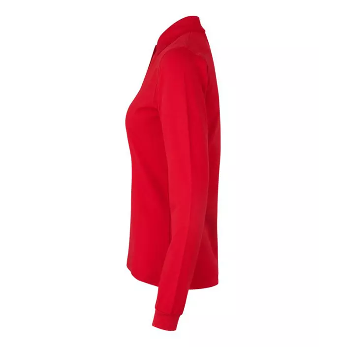 ID Langärmliges Damen Poloshirt mit Stretch, Rot, large image number 1