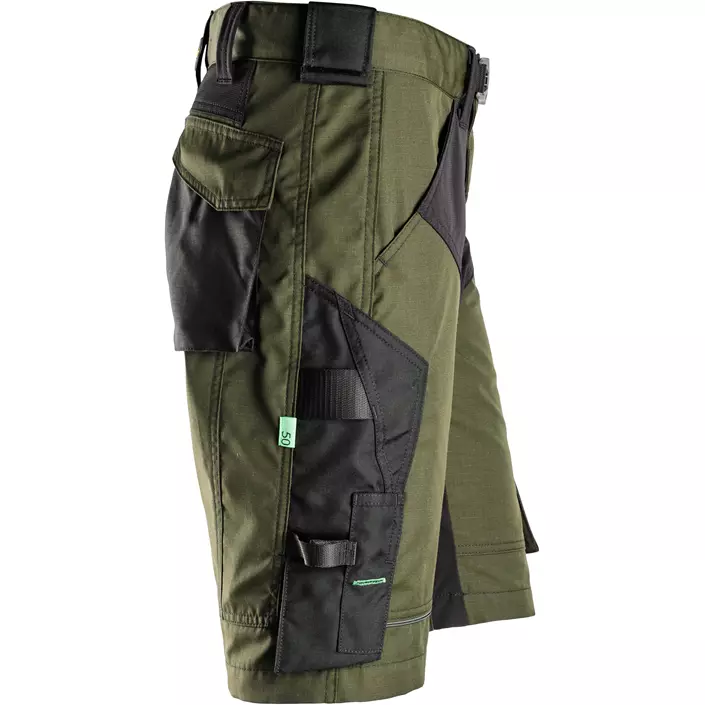 Snickers Flexiwork arbejdsshorts 6914, Khaki Green/Black, large image number 2