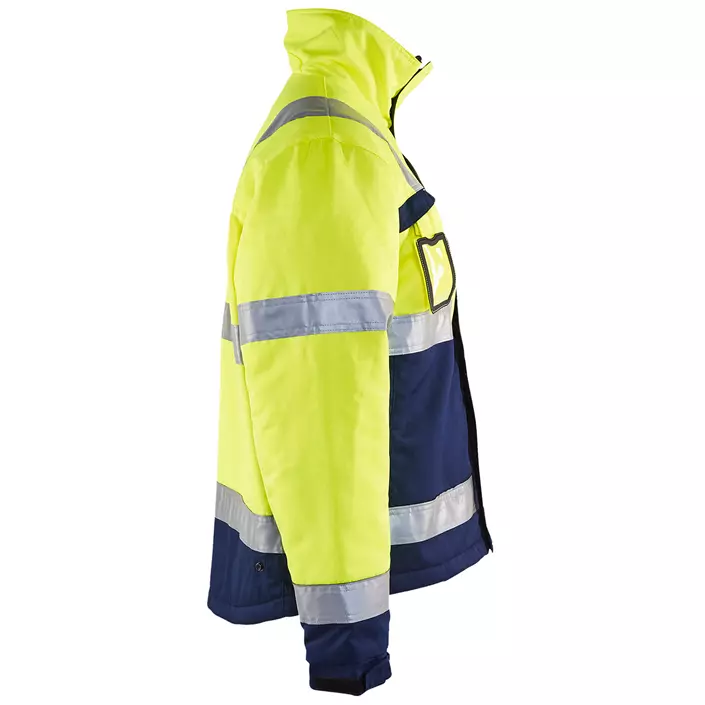 Blåkläder winter work jacket, Yellow/Marine, large image number 2