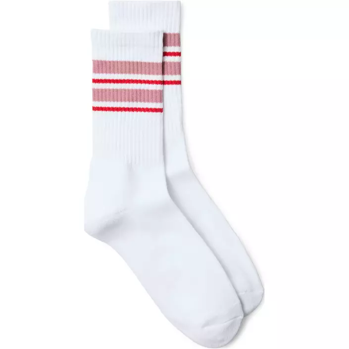 Vero Moda VMMEL DETAIL dame tennisstrømper, Snow White/Top Stripe-Rose, Snow White/Top Stripe-Rose, large image number 0