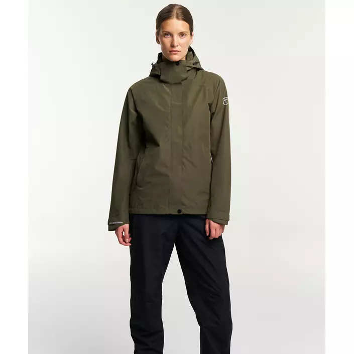 Tenson Westing dame regnjakke, Olivengrøn, large image number 9