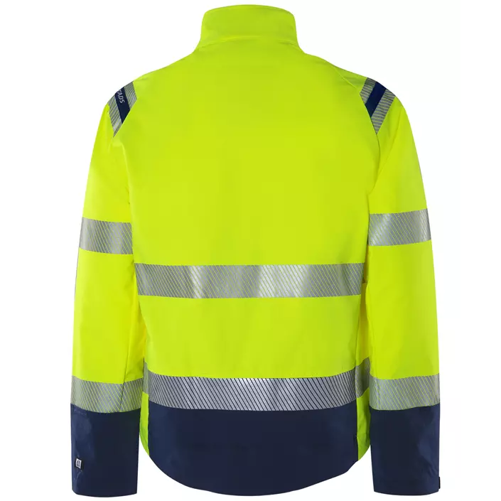 Fristads Green work jacket 4647 GSTP, Hi-Vis yellow/marine, large image number 2