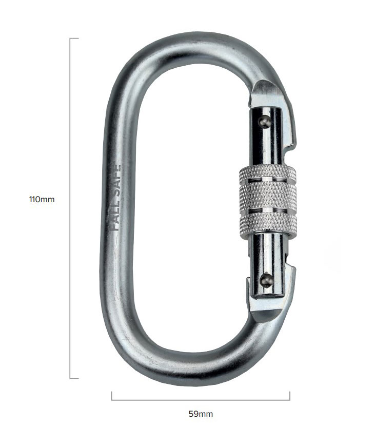 OS FallSafe BASIC 1 fall protection kit with 10m rope, Black/Orange, Black/Orange, large image number 8