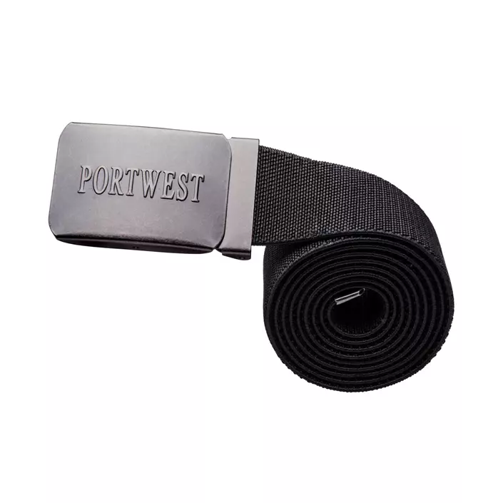 Portwest C105 elastisk belte, Svart, Svart, large image number 0