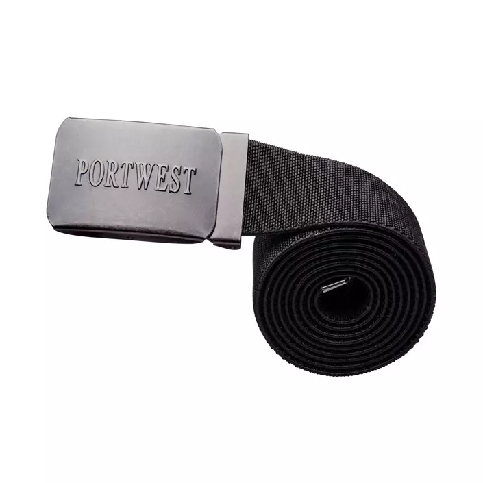 Portwest C105 elastic belt, Black, Black, large image number 0