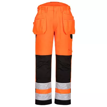 Portwest PW2 Handwerkerhose, Hi-Vis Orange/Schwarz