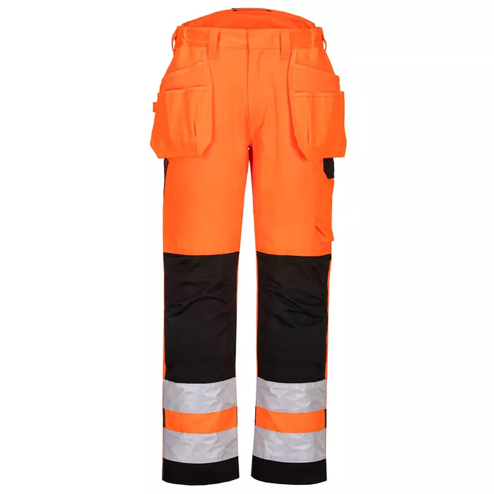 Portwest PW2 craftsmens trousers, Hi-Vis Orange/Black, large image number 0