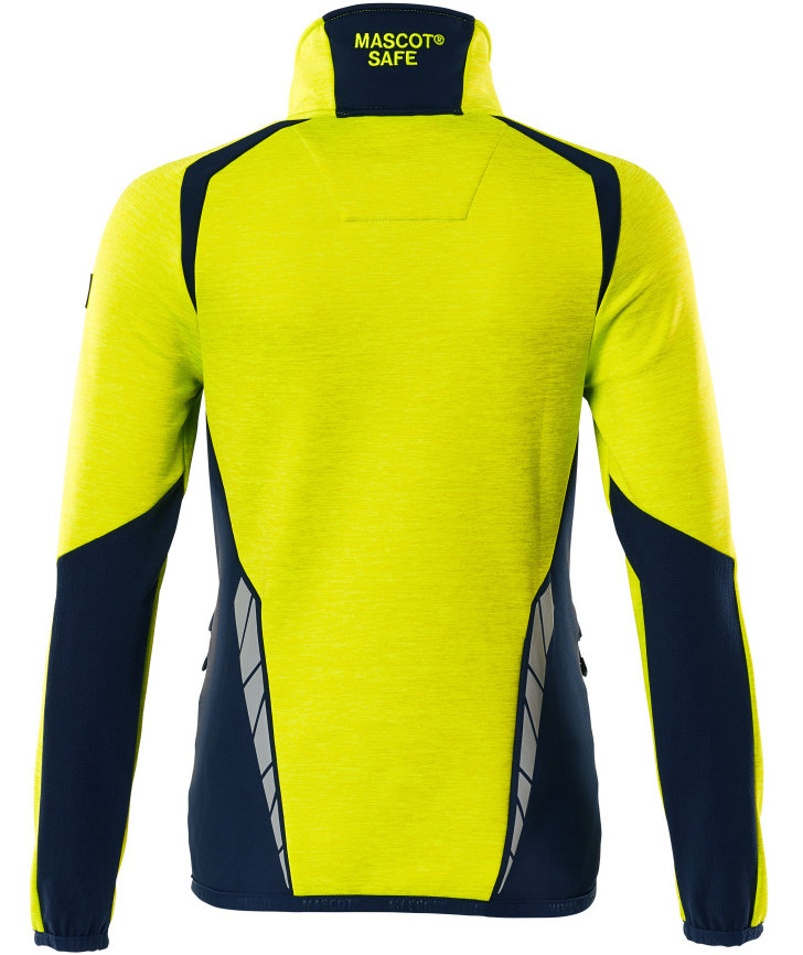 Mascot Accelerate Safe fleecetr&ouml;ja dam, Varsel Gul/M&ouml;rk Marinbl&aring;